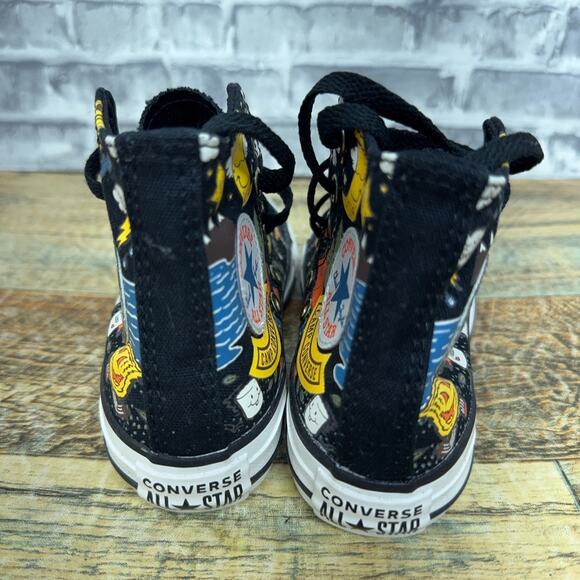 Converse All Star Camp High Top Sneakers Graphic Print Shoes Kids Size 11 New - Picture 4 of 6
